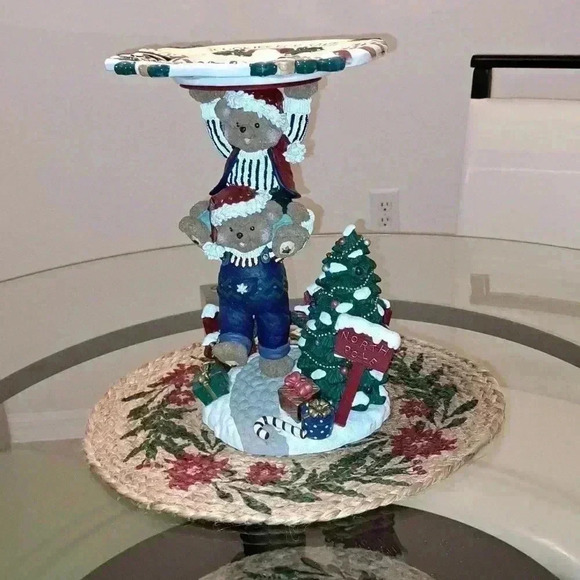 Christmas Cookies PLATE holder plus plate - Picture 1 of 6